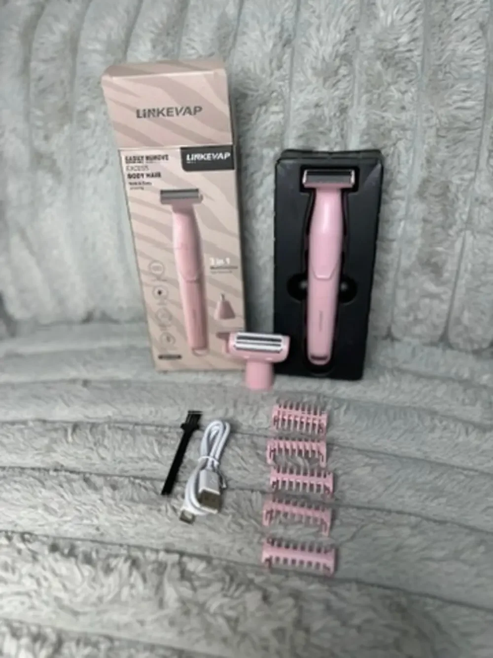 LINKEVAP 3-in-1 Women's Electric Shaver Rechargeable Waterproof Grooming Tool